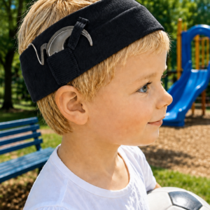 Cochlear Implant Headbands for Kids-All Black 3 Pack